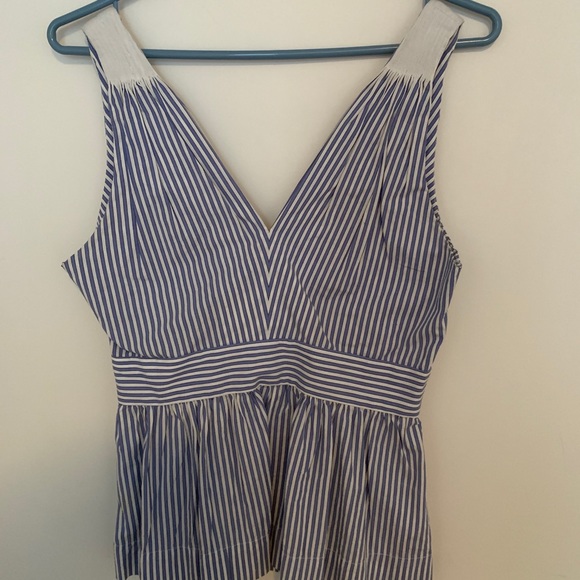 Blue and white striped banana republic blouse - Picture 1 of 3